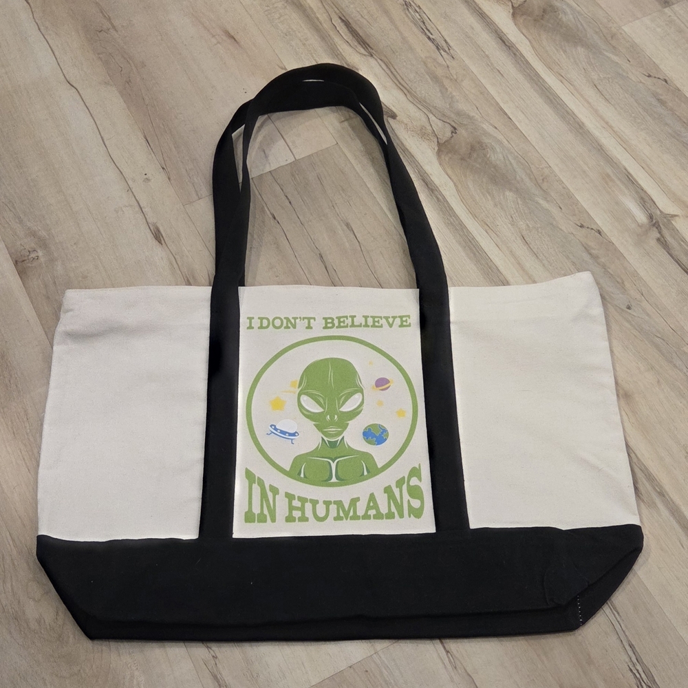 I Don't Believe In Humans Tote Bag